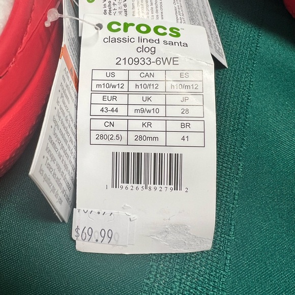 Crocs Santa fleece lined Christmas/Holiday - Picture 5 of 10